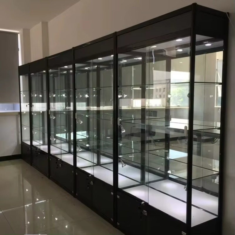Glass Cabinet Display - خزانة عرض زجاجية فاخرة لمتجر العطور