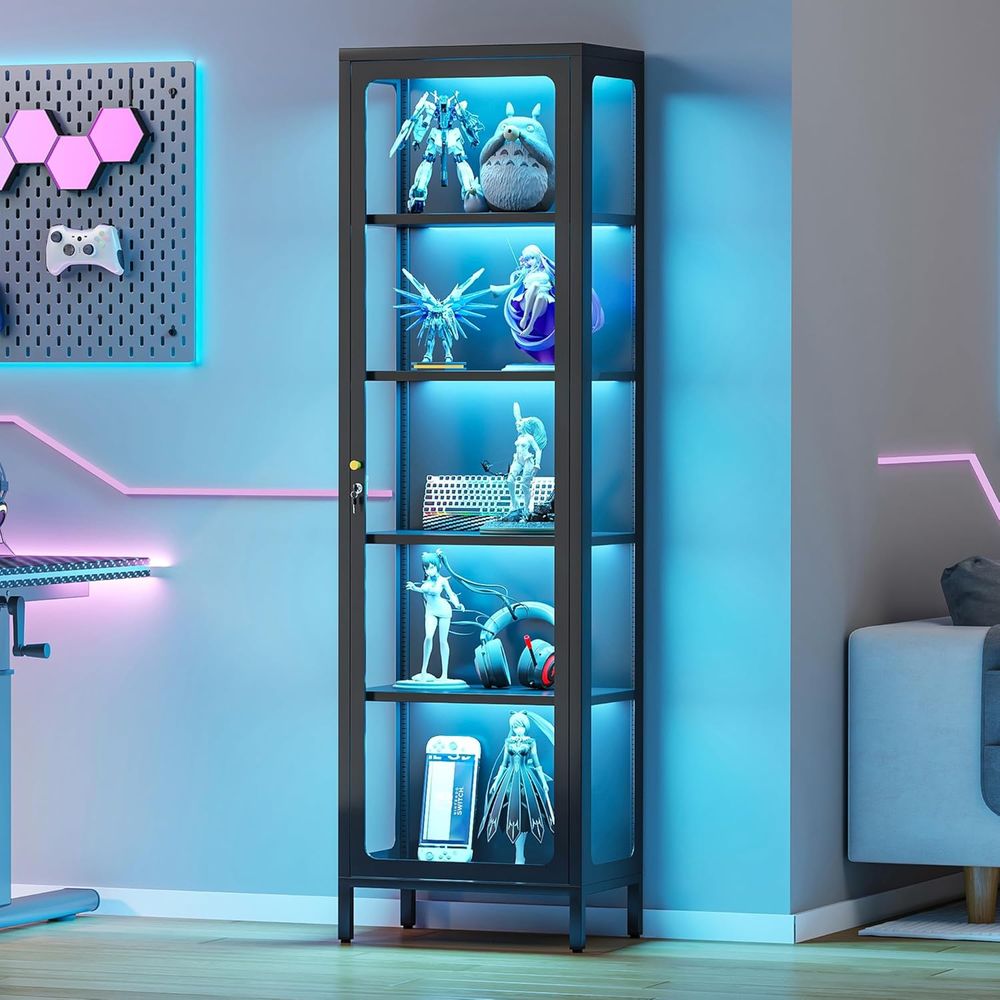 Glass Cabinet Display - خزانة عرض زجاجية 69 بوصة مع
