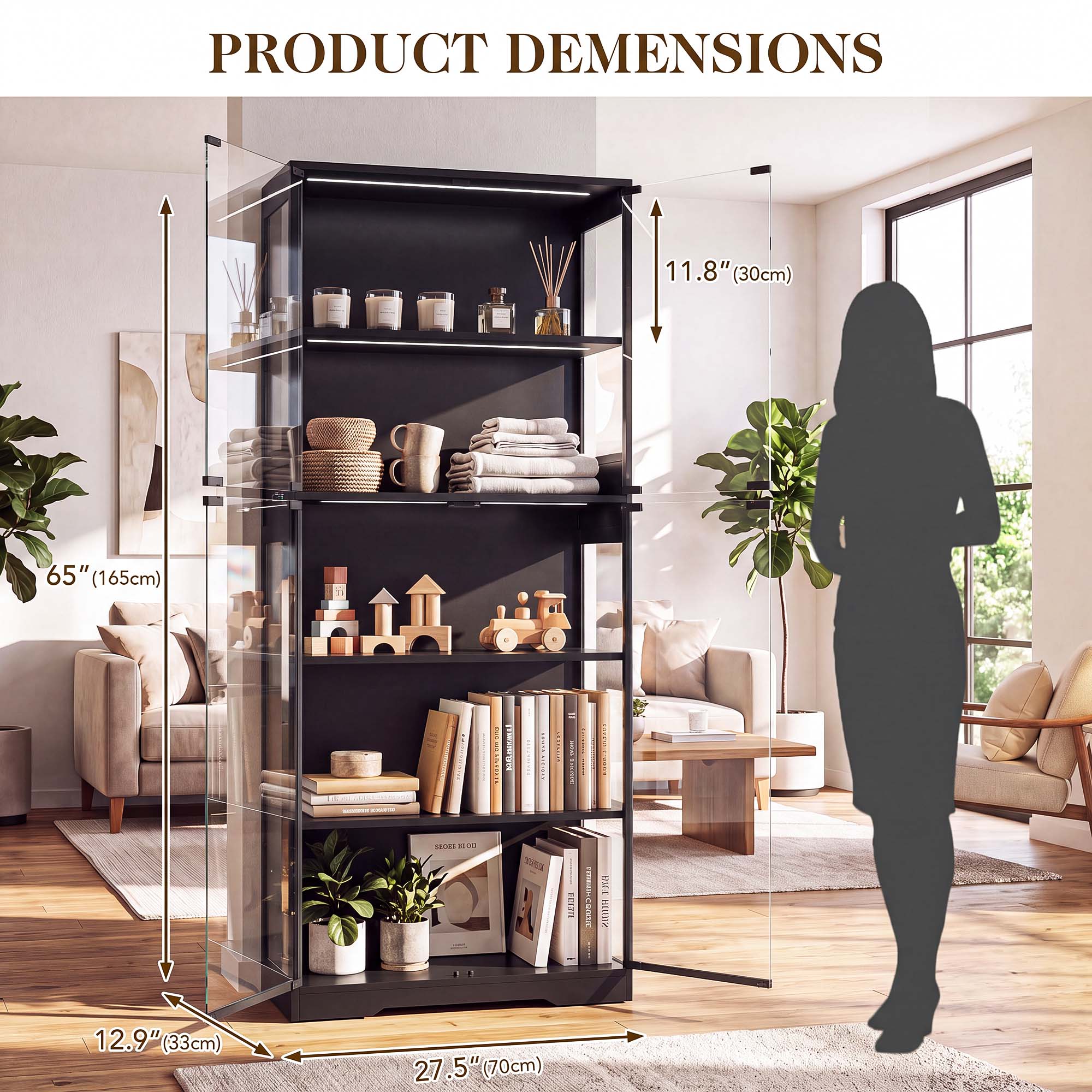 خزانة عرض TCGBKAF ذات 5 طبقات  - مراجعة Glass Cabinet Display وسعره