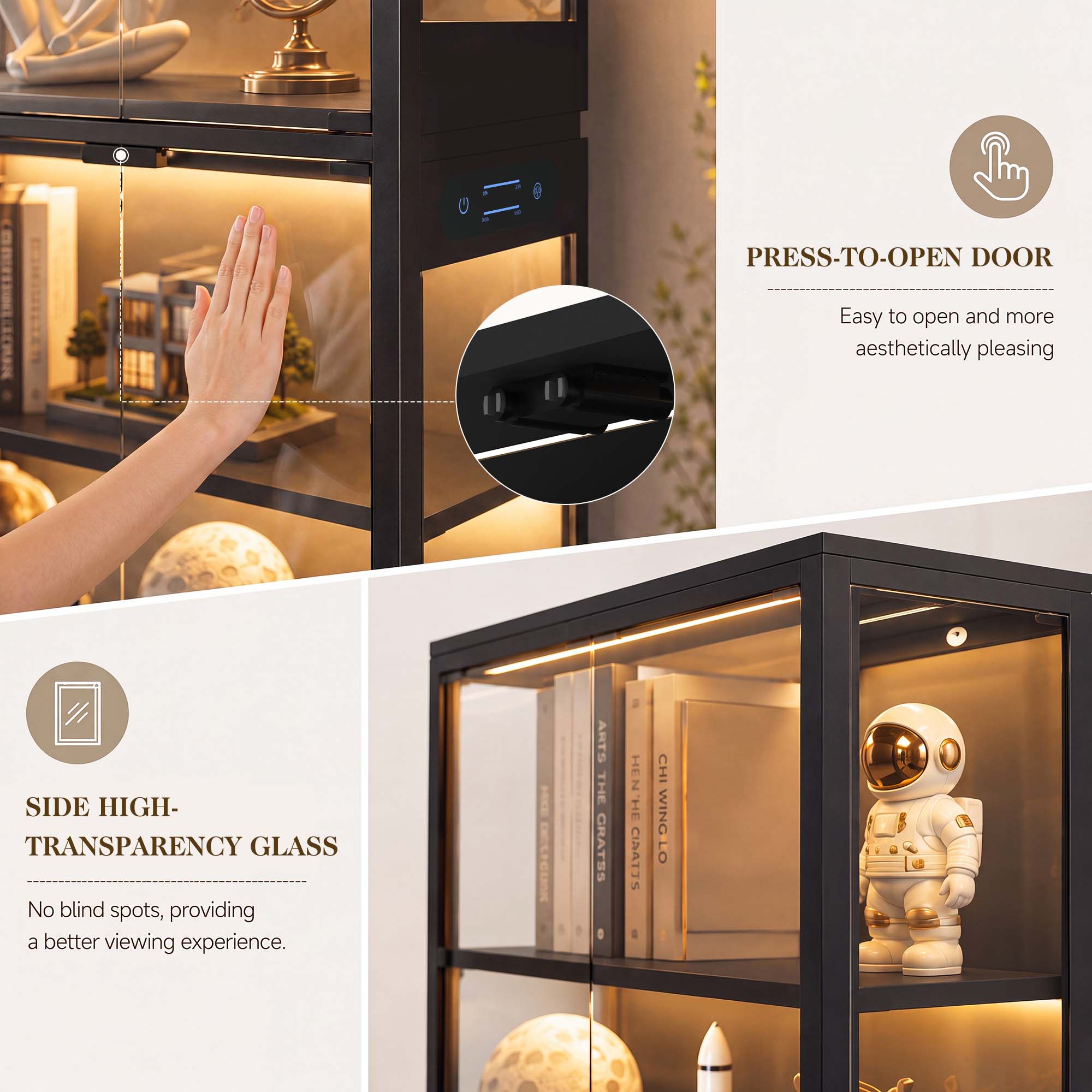 خزانة عرض TCGBKAF ذات 5 طبقات  - مراجعة Glass Cabinet Display وسعره
