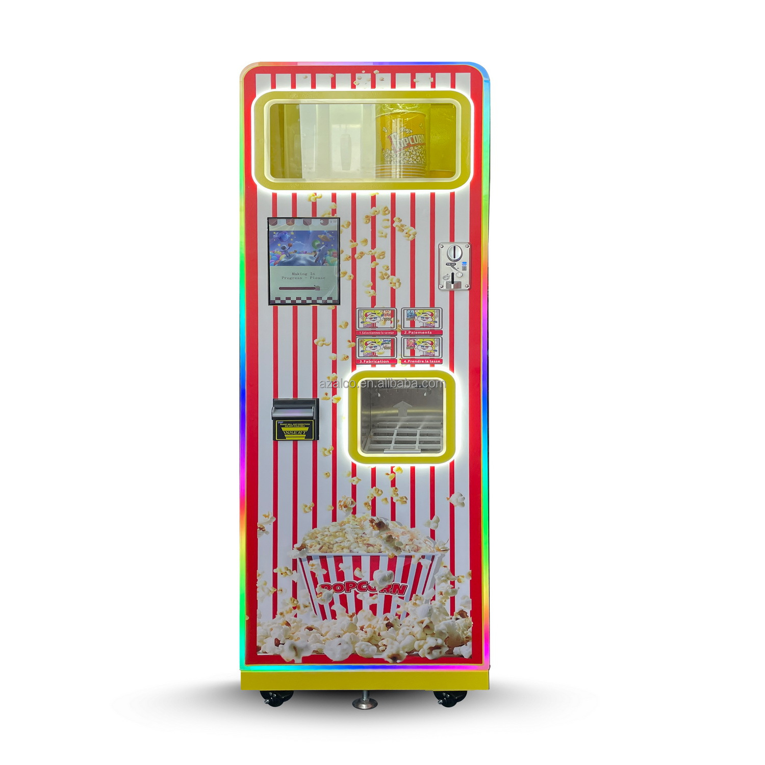 آلة بيع صنع الفشار التجارية بن - مراجعة Popcorn Vending Machine وسعره