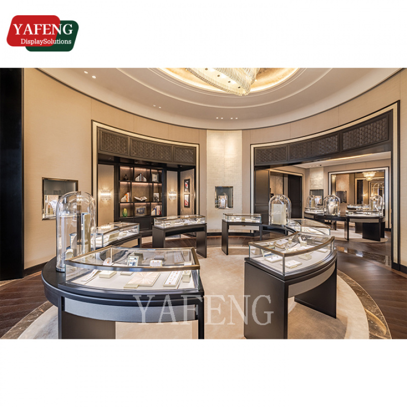 Custom. خزانة عرض مجوهرات من ا - مراجعة Glass Cabinet Display وسعره