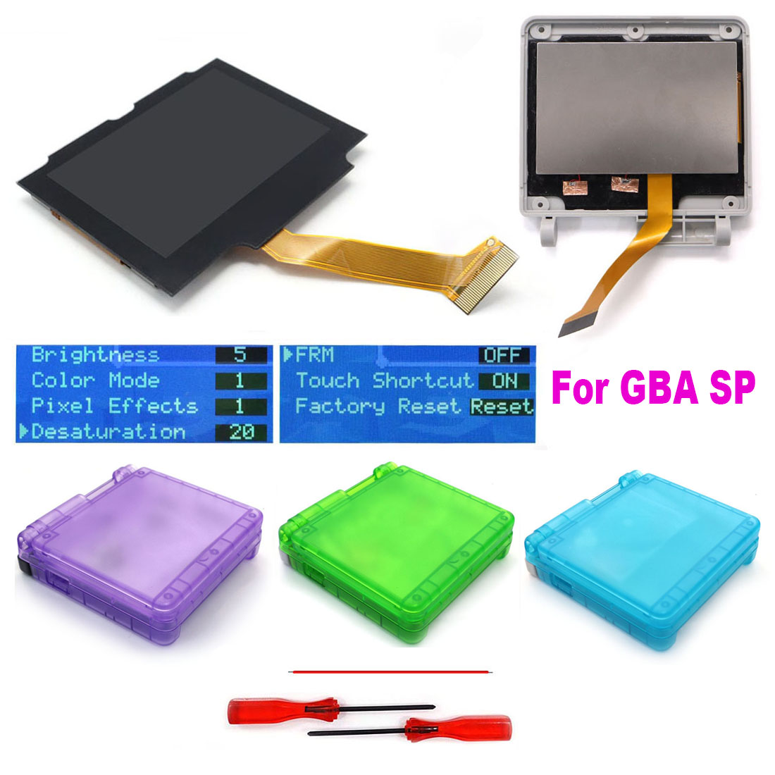 شاشة HISPEEDIDO لجهاز GBA SP I - مراجعة Lcd Screen Arcade وسعره